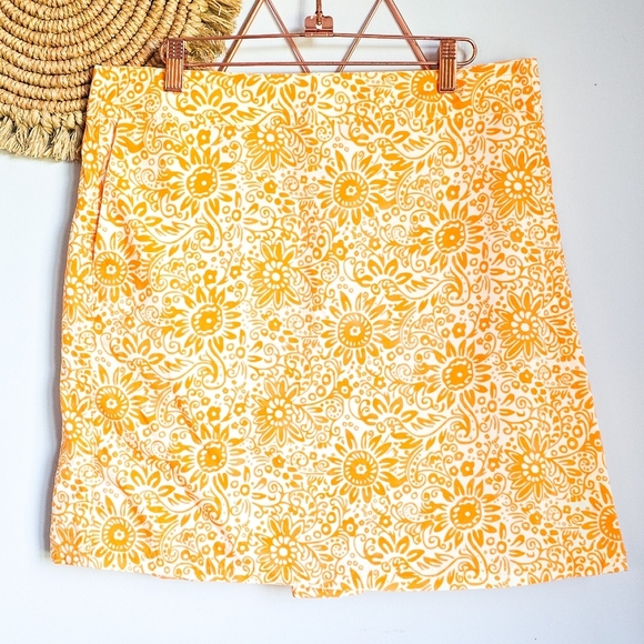 RIPSKIRT Hawaii New Wrap Skirt Length 2 Little Leg Tuscan Sunflower Size Large - Picture 1 of 8